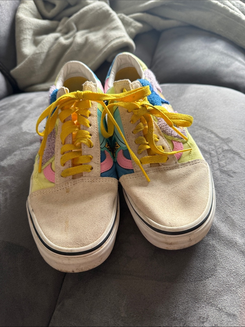 Simpsons Vans Multicolor Lace-Up Sneakers with Yellow Laces